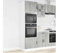 Clarence* Lot de 2 Armoires de four - Meuble cuisine/Grande Capacité - Lucca sonoma gris bois d'ingénierie EU180923