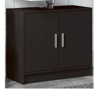 Clarence* Meuble sous vasque - SOLOMON - Meuble de rangement,noir 63x29x55 cm ,Bois d'ingénierie &Europ5480898