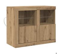CLARENCE - NEW Buffet bahut vaisselier - JILL'S - Buffet Pour Salon,s avec éclairage LED Chêne artisanal 41x37x67cm OCT977102