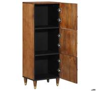 CLARENCE - NEW Meuble haut - JILL'S - Commode de rangement Pour salon, Marron Miel avec accents dorés Bois de Manguier Massif