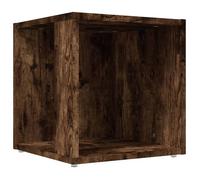 CLARENCE - NEW Table d'appoint - JILL'S - Armoire basse de rangement Chêne fumé 33x33x34,5cm Bois d'ingénierie OCT744821027