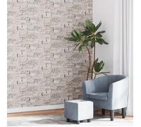 Clarence* Papier peint 3D aspect de pierre crème 10x0,53 m non tissé &Europ84828