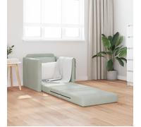 Clarence* Sofa de sol Canapé d'angle/Sofa - 2 positions - Convertible en Velours 74x77x81 cm Gris clair EU458635