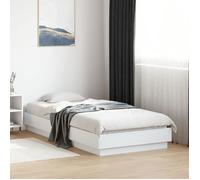 CLARENCE® Structure de lit - Pour Adulte ou enfant - sans matelas - avec lumières LED - blanc 90x190 cm LV1082