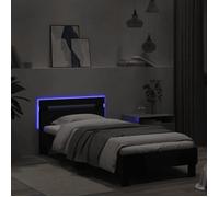 CLARENCE® Structure de lit - Pour Adulte ou enfant - sans matelas - avec lumières LED - noir 90x200 cm LV975