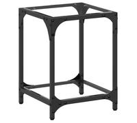 CLARENCE® Table basse - Petite Table d'appoint - avec dessus en verre transparent 30x30x40 cm acier ll3279