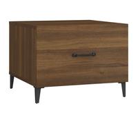 CLARENCE® Table basse - Petite Table d'appoint - avec pieds en métal Chêne marron 50x50x40 cm ll4544
