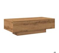 CLARENCE® Table basse - Petite Table d'appoint - chêne artisanal 100x49,5x31 cm bois d'ingénierie ll4160