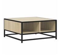 CLARENCE® Table basse - Petite Table d'appoint - chêne sonoma 60,5x60,5x30cm bois d'ingénierie/métal ll4150