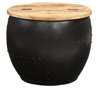 CLARENCE® Table basse - Petite Table d'appoint - ronde 53x43 cm Bois de manguier massif ll3840