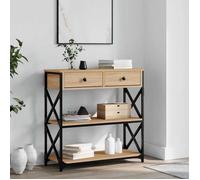 Clarence* Table console - Etagère de Rangement,chêne sonoma 75x28x75 cm ,Bois d'ingénierie &Europ7601071