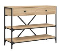 CLARENCE® Table console, Table d'appoint, Table d'Entrée, avec tiroirs et étagères chêne sonoma ll1060