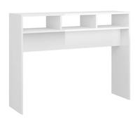 CLARENCE® Table console, Table d'appoint, Table d'Entrée, blanc brillant 105x30x80 cm bois d'ingénierie ll847