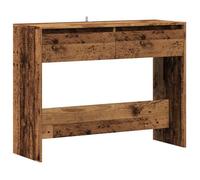 CLARENCE® Table console, Table d'appoint, Table d'Entrée, vieux bois 100x35x76,5 cm bois d'ingénierie ll1367