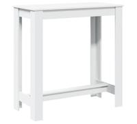 CLARENCE® Table de bistro - 2 personnes - blanc 102x50x103,5 cm - bois d'ingénierie LL436