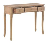 CLARENCE® Table de console et coiffeuse avec 3 tiroirs Marron ll1316