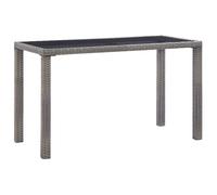 Clarence* Table de jardin 4 personnes - Table repas de jardin,Anthracite 123x60x74 cm Résine tressée &Europ6533679