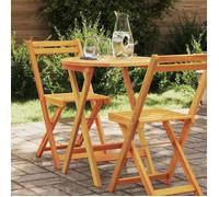 CLARENCE® Table de Jardin/Terrasse - 2/4 personnes - desgin pliante - Naturel 60x60x72 cm - LV419