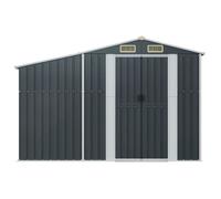 Clarence - TOP* Hangar/Maison/ Abri de jardin - anthracite 277x93x179 cm acier galvanisé EU7291