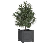 CLARENCE - TOP* Jardinière pour Plantess d'extérieur 2 pcs moderne,ABOTT@Lit de plantation/boîte DE Fleur, Gris 31x31x31 cm Bois de