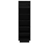 Clarence - TOP* Porte chaussures/ Armoire à chaussures - noir 30x34x105 cm - bois de pin massif EU8540
