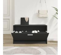 Clarence - TOP* Porte chaussures/ Banc à chaussures - Noir 80x24x45 cm - bois d'ingénierie EU2396