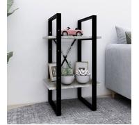 ""CLARENCE""Vitrine salon/porte-livres - Bibliothèque 2 niveaux Sonoma gris 40x30x70cm ,bois d'ingénierie EU389440