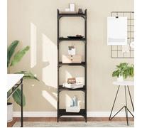 ""CLARENCE""Vitrine salon/porte-livres - Bibliothèque 5 niveaux noir 40x30x154 cm ,bois d'ingénierie EU567473