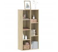 ""CLARENCE""Vitrine salon/porte-livres - Bibliothèque chêne sonoma 50x25x105 cm ,bois d'ingénierie EU830749