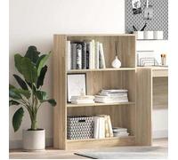 ""CLARENCE""Vitrine salon/porte-livres - Bibliothèque chêne sonoma 80x24x109 cm ,bois d'ingénierie EU156067