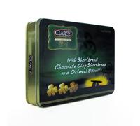 Clare's® | Biscotti Scozzesi Puro Burro | Biscotti Burro & Cioccolato | Biscotti di Avena | Latta Biscotti Assortiti Regalo - 270 Gr | Biscotti a Forma di Trifoglio