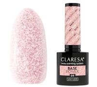 Claresa Base de puissance de base hybride sans acide rose avec pétales d'or 09 5g