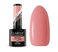 Claresa Easy Brush Gel 5 ml - Gel de construction avec pinceau en bouteille, viscosité moyenne, pour extension et réparation des ongles, technologie sans filtrage, couleur 13 (rose foncé/beige)