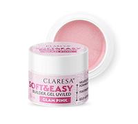 Claresa Gel de densité moyenne, thixotrope, auto-nivelant, facile à coller, adhère parfaitement à l'ongle, facile à limer, Soft et Easy Builder Gel GLAM PINK 90 g