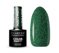 Claresa Hybride Vernis À Ongles Make a Wish 8 Vert Paillettes 5g