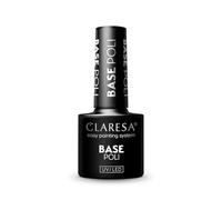 Claresa Poli Base 5 ml - Gel de construction et de base UV/LED avec poudre acrylique - Formule sans acide - Pour extension et renforcement des ongles - Durabilité professionnelle