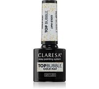 Claresa Uv/Led Top Bubble Vernis Top Coat Gel Effet Mat Teinte Gold 5 G