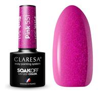 Claresa Vernis à ongles UV LED Collection Hybrid Manucure Soak Off Nail Polish Couleur Rose N° 551 5 ml