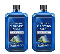 Clarifiant d'eau à Action Rapide pour Aquarium, Puissant purificateur d'eau d'eau Douce - Élimine Les impuretés de l'eau Trouble, Agent clarifiant Liquide, Formule Douce et sûre (2Pcs)