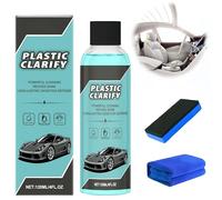 Clarifiant plastique pour voitures, Rénovateur plastique noir, Nettoyant et revitalisant pour plastiques intérieurs, Spray rénovateur multi-usages efficace, Cire caoutchouc en spray sans eau (1 Pièce)