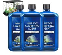 Clarifiant pour Aquarium à Action Rapide, Élimine Rapidement Le Trouble de l'eau Douce et de l'eau mer, Réduit instantanément la turbidité, sans Danger pour Tous Les bassins (3pcs)