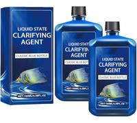 Clarificateur d'eau d'aquarium à action rapide, agent clarifiant d'état liquide pour aquarium, puissant clarificateur de purification de l'eau d'aquarium d'eau douce, nettoie l'eau trouble et