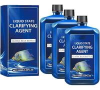 Clarificateur d'eau d'aquarium à action rapide, agent clarifiant d'état liquide pour aquarium, puissant clarificateur de purification de l'eau d'aquarium d'eau douce, nettoie l'eau trouble et