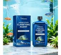 Clarificateur d'eau d'aquarium à action rapide, agent de clarification d'état liquide pour aquarium, puissant clarificateur de purification de l'eau, formule sûre et douce, nettoie l'eau trouble et