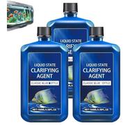 Clarificateur d'eau d'aquarium à Action Rapide, Liquide Clair d'eau d'aquarium 100 ML, élimine l'eau Trouble, améliore la Filtration, Traitement sûr de l'eau Douce (3pcs)