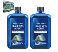 Clarificateur d'eau d'aquarium à Action Rapide, Liquide Clair d'eau d'aquarium 100 ML, élimine l'eau Trouble, améliore la Filtration, Traitement sûr de l'eau Douce (2pcs)