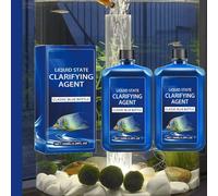 Clarificateur d'eau d'aquarium à action rapide, puissant clarificateur de purification de l'eau d'aquarium d'eau douce, nettoie l'eau nuageuse, formule sûre et douce à utiliser avec les poissons et
