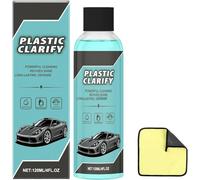 Clarifier le plastique pour voitures, cire en spray sans eau clarifie le plastique, le caoutchouc et le cuir pour voitures, nettoyant et après-shampoing tout-en-un pour intérieur et extérieur de