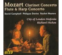 Mozart : Concertos pour clarinette, flûte et harpe. Campbell, Hickox.