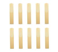 Clarinet Reeds 10 Pack | Medium Hardness for Clear Sound & Easy Play | Traditional Reeds for Students/Musicians | Independent Clip for Safe Storage (Strength 2.5)